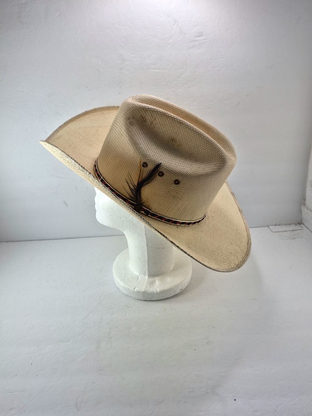 Sombrero Tepeyac Straw Cowboy Hat Size 7 1/8 Made in USA
